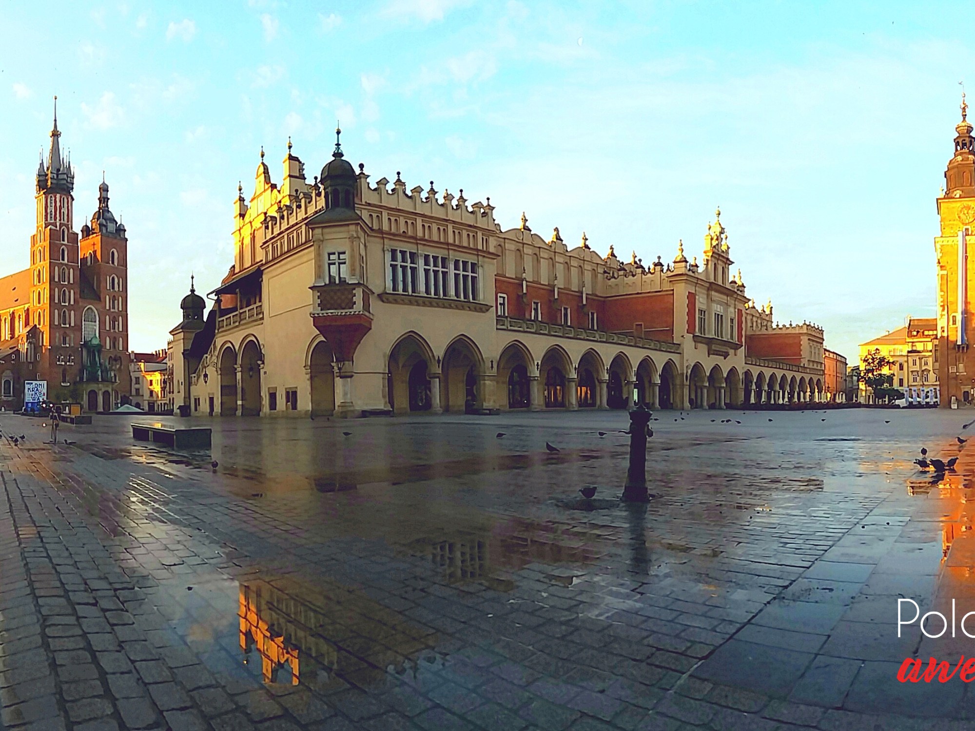 Krakow Old Town at sunrise