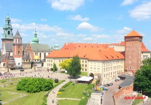 Krakow Wawel Cathedral Castle & Senatorska Tower - view from Sandomierska Tower